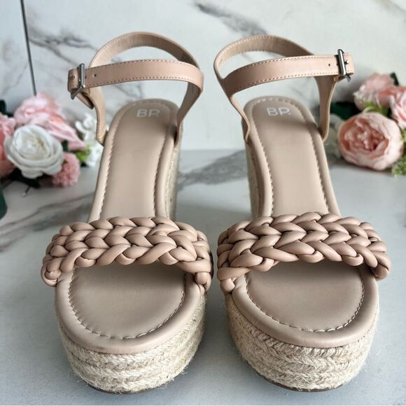 BP Goldie Braided Wedge Sandal in Beige Size 10 NEW - Picture 8 of 16